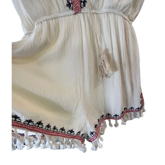 Stella Laguna Beach Boho Style Cotton Romper With Tassels - Picture 3 of 6